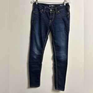 Silver Jeans Women's Skinny Jeans - Dark Blue